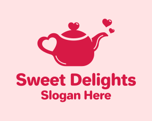 Heart Tea Kettle  logo design