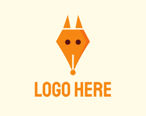 Writer - Fox Pen Publisher logo design