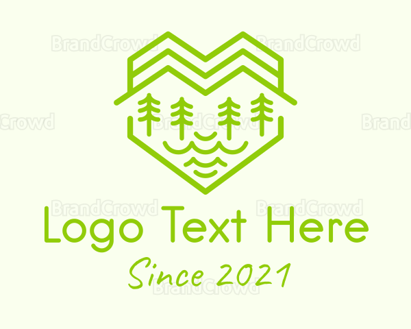 Heart Forest Mountain Logo