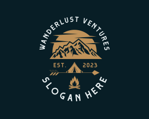 Traveller - Mountaineer Camping Adventure logo design