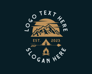 Travel - Mountaineer Camping Adventure logo design