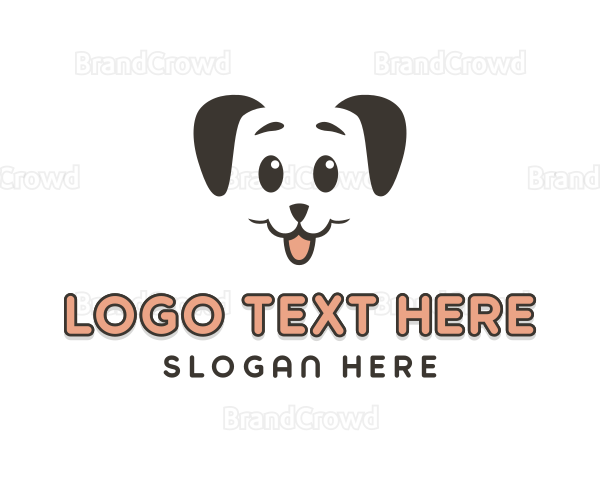 Smiling Dog Face Logo