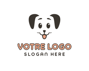 Smiling Dog Face Logo