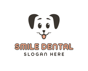 Pet Clinic - Smiling Dog Face logo design