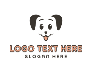 Pet Groomer - Smiling Dog Face logo design