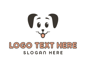 Smiling Dog Face Logo