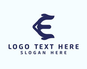 Navy - Marine Letter E logo design