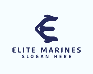 Marine Letter E logo design