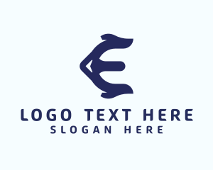 Biology - Marine Letter E logo design