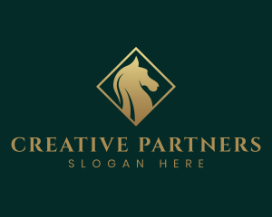 Luxury Stallion Horse logo design