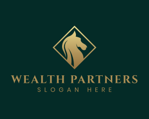 Luxury Stallion Horse logo design