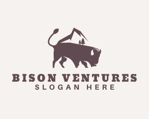 Bison - Mountain Bison Animal logo design