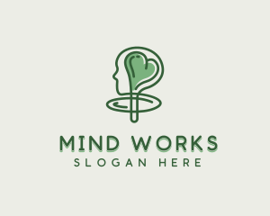 Mental Wellness Heart logo design