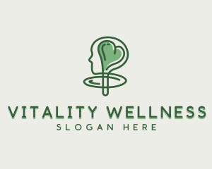 Mental Wellness Heart logo design