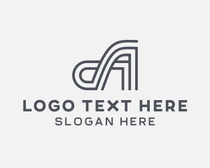 Line - Architect Structure Builder Letter A logo design