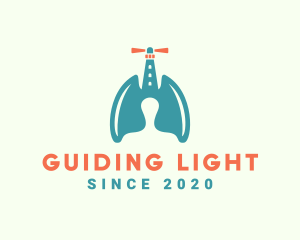 Lung Lighthouse Beacon logo design