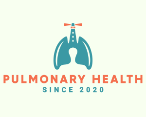 Pulmonary - Lung Lighthouse Beacon logo design