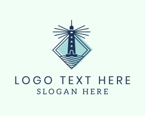 Resort - Nautical Lighthouse Ocean logo design