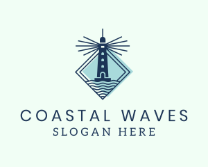 Nautical Lighthouse Ocean logo design