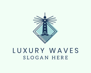 Nautical Lighthouse Ocean logo design