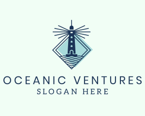 Nautical Lighthouse Ocean logo design