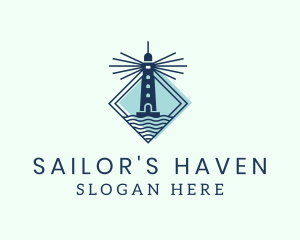 Nautical Lighthouse Ocean logo design