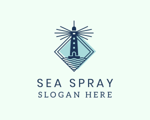 Nautical Lighthouse Ocean logo design