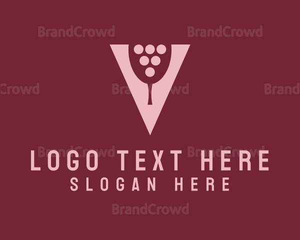 Abstract Grape Wine Logo