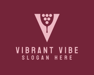 Abstract Grape Wine  logo design