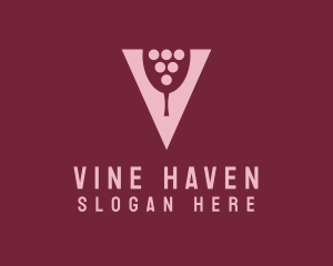 Abstract Grape Wine  logo design