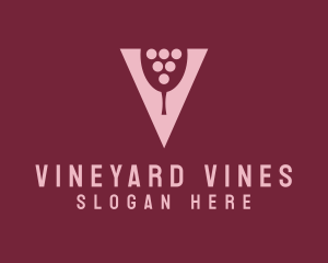 Abstract Grape Wine  logo design