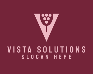 Abstract Grape Wine  logo design