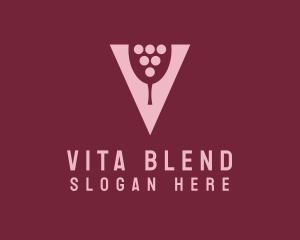 Abstract Grape Wine  logo design