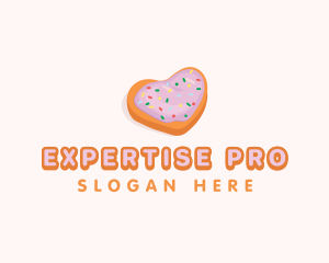 Heart Cookie Dessert Logo