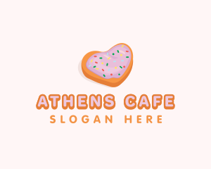 Heart Cookie Dessert logo design