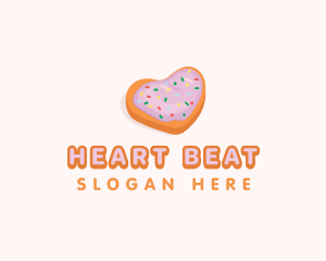 Heart Cookie Dessert logo design