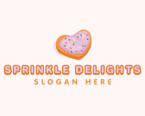 Heart Cookie Dessert logo design