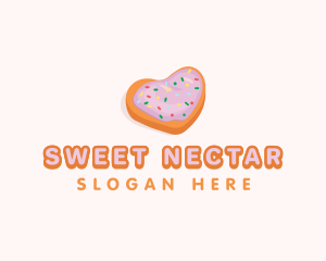 Heart Cookie Dessert logo design