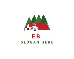 Repair Services - House Building Forest logo design