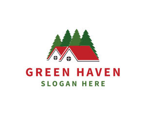 House Building Forest logo design