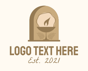 Stone - Brown Tomb Candlelight logo design