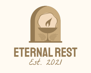 Brown Tomb Candlelight  logo design