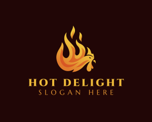 Chicken Flame Cuisine logo design