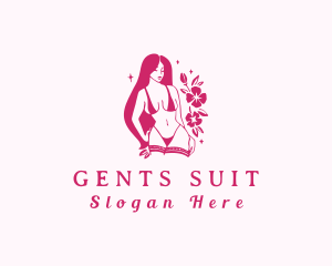 Sexy Woman Bathing Suit logo design