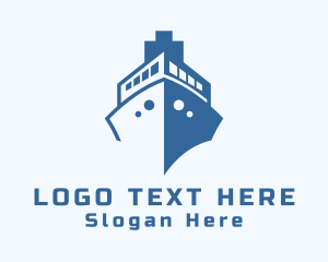 Naval - Blue Marine Battleship logo design