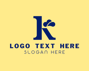 Server - Chef Toque Letter K logo design