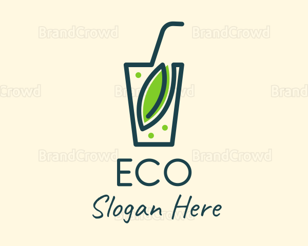Minimalist Leaf Drink Logo
