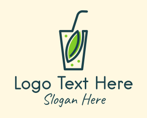 Minimalist Leaf Drink Logo