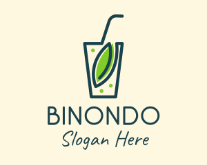 Drink - Minimalist Leaf Drink logo design