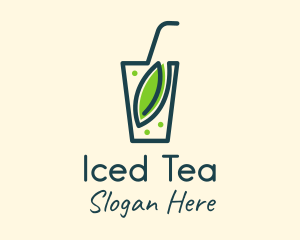 Minimalist Leaf Drink logo design